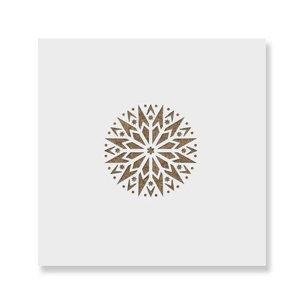 Star Christmas Ornament Stencil | Aizal collection — Stencil for wall, custom size available (18 x 18)