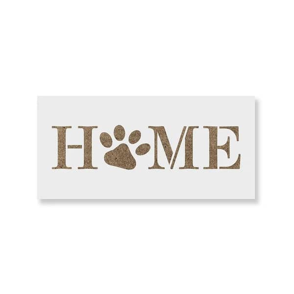 Home Paw Print Stencil from Aizal Collection – Custom Size Available, 18 x 18
