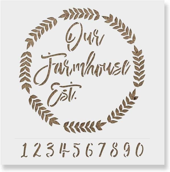 Our Farmhouse Stencil - Capture the Cozy Farmhouse Vibe in Any Room (Aizal collection) 18 x 18