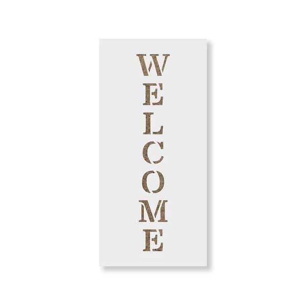 Vertical Sign Welcome Stencil | Aizal collection | Custom size available | 18 x 18