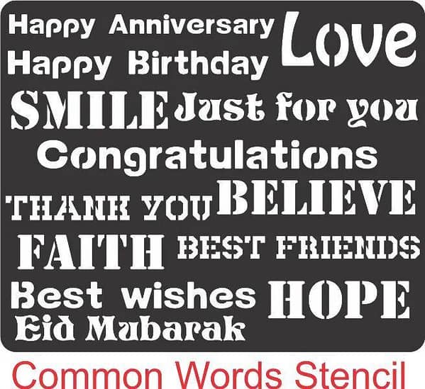 Imart Stencils English Titles Reusable Wall/Furniture/Canvas Stencil