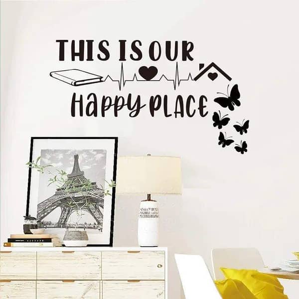 Rising Arts: Self-Adhesive Wall Sticker 2 x 0.8 ft (Black) for Home, Library, Kids Rooms