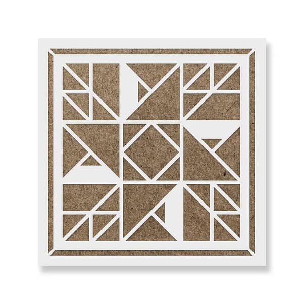 Prairie Star Barn Quilt Stencil | Aizal collection, 18 x 18