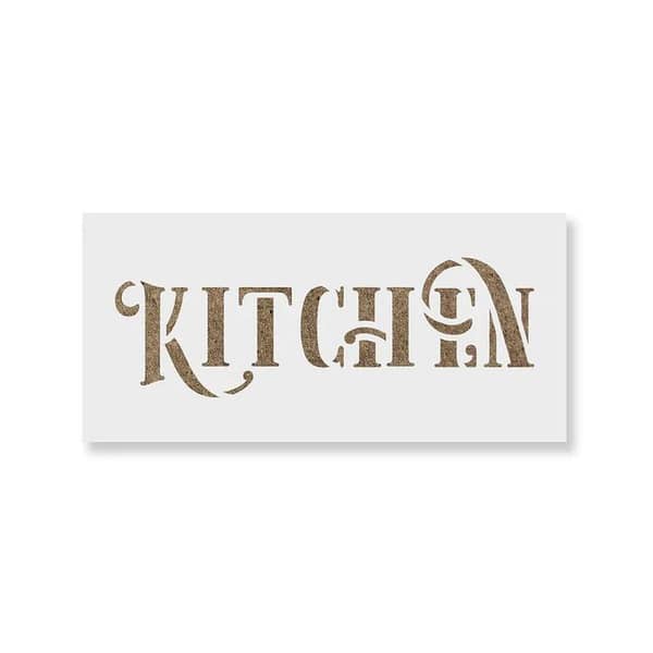 Rustic Kitchen Stencil | Aizal collection | 18 x 18 cm stencil for walls and projects