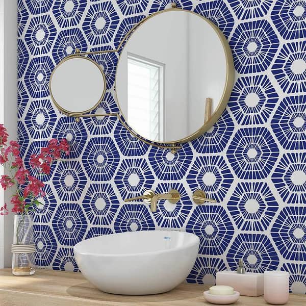 Scandinavian Geometric Pattern Wall Stencil 36 x 24 Inch – Aizal Collection