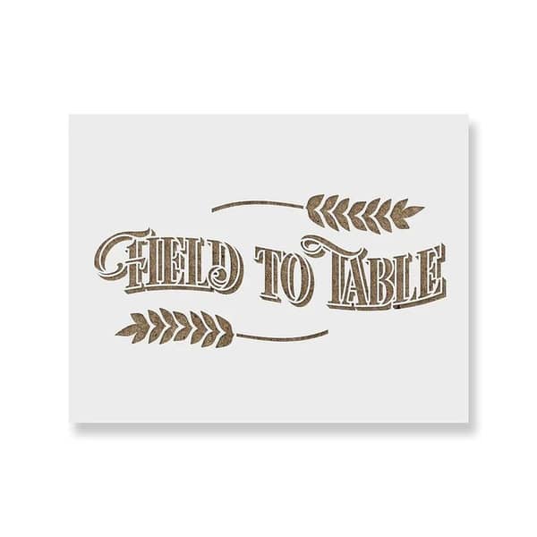 Field to Table Stencil by Aizal collection | Stencil for wall, custom size available, 18 x 18
