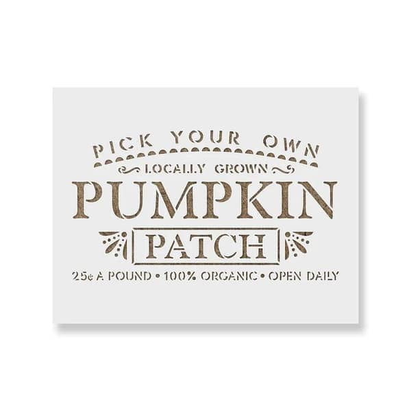 Pumpkin Patch Stencil | Aizal collection - Wall stencil, customizable size (18 x 18)