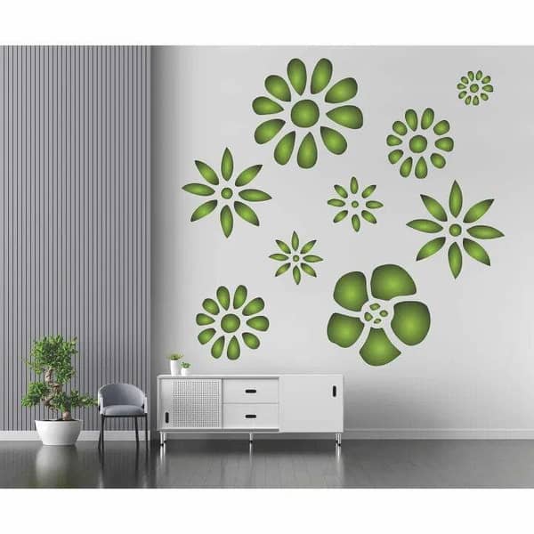Flowers Reusable Stencil for Wall Painting, DIY Home Decor, Album Crafts & Canvas