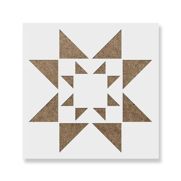 Starburst Quilt Block Stencil from Aizal collection, 18 x 18 inches (custom sizes available)
