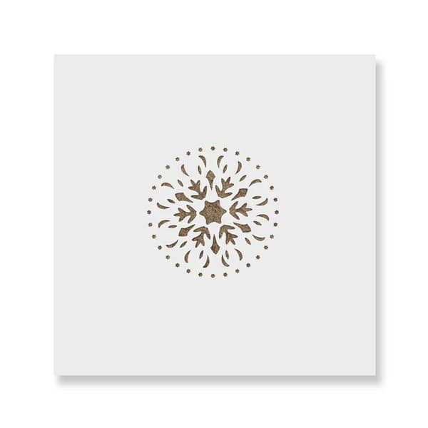 Snowflake Christmas Ornament Stencil – Aizal collection, 18 x 18 cm, custom size available