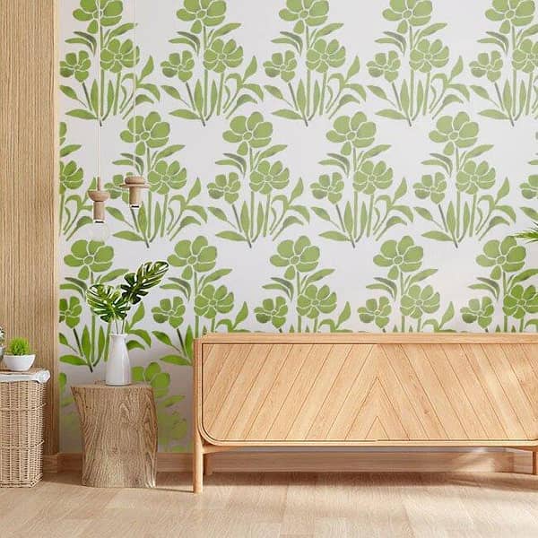 Floral Reusable Stencil for Canvas and wall painting. ID#97