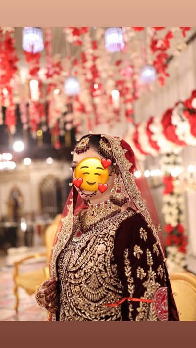 Bridal Velvet Maroon Lehnga