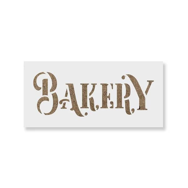 Rustic Bakery Stencil | Aizal collection — 18 x 18 stencil for wall and diy projects