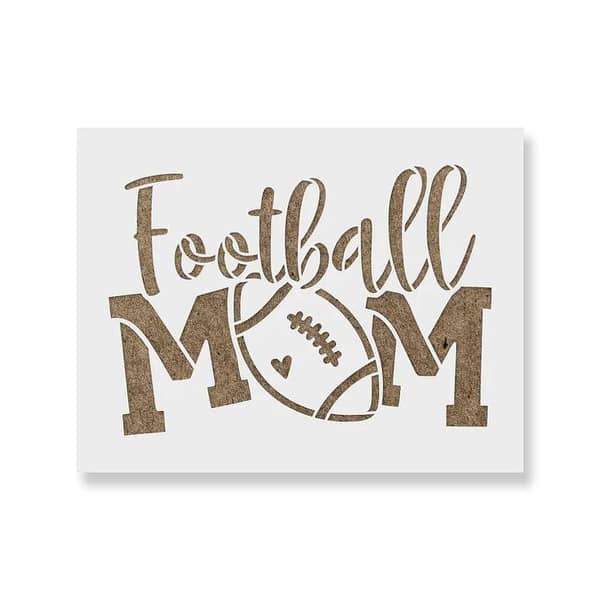 Football Mom Stencil | Aizal collection | Stencil for wall | Custom size available | 18 x 18