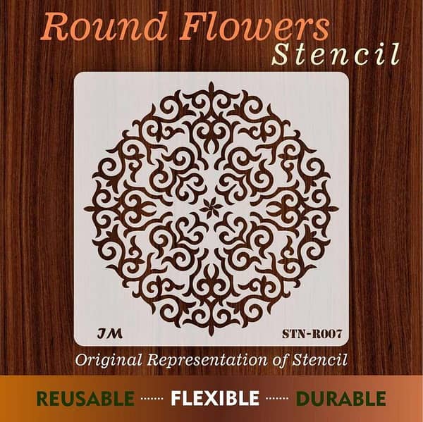 Mandala Art Reusable Stencil for Canvas and Wall Painting - ID 07