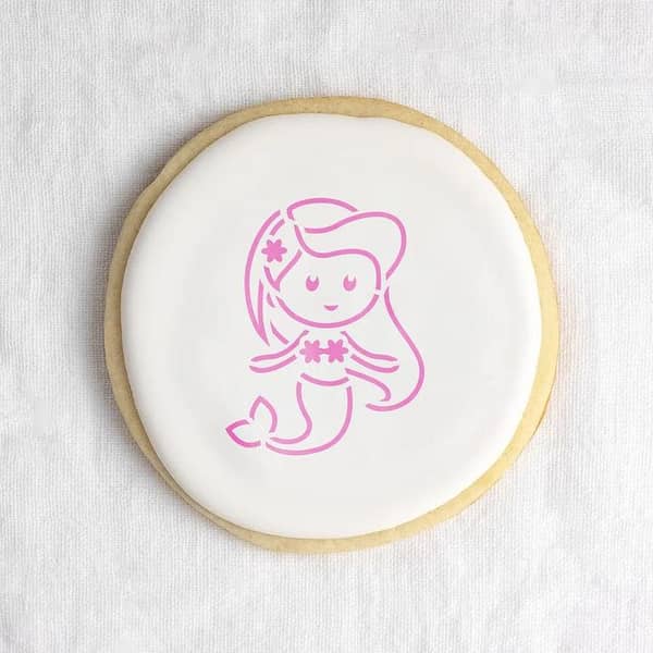 Mermaid Cookie Stencil | Aizal collection | Wall stencil with custom sizing (18 x 18)