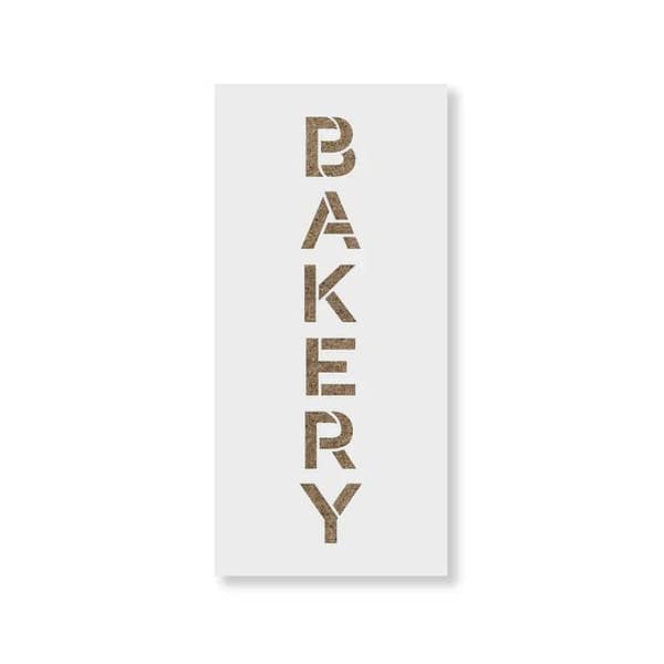 Vertical Sign Bakery Stencil | Aizal collection | Stencil for wall | Custom size available | 18 x 18