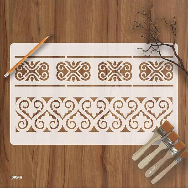 Maxicon Pattern Border Stencil Wall Painting Scrapbooking Decorative Template Coloring Embossing Album. ID #546