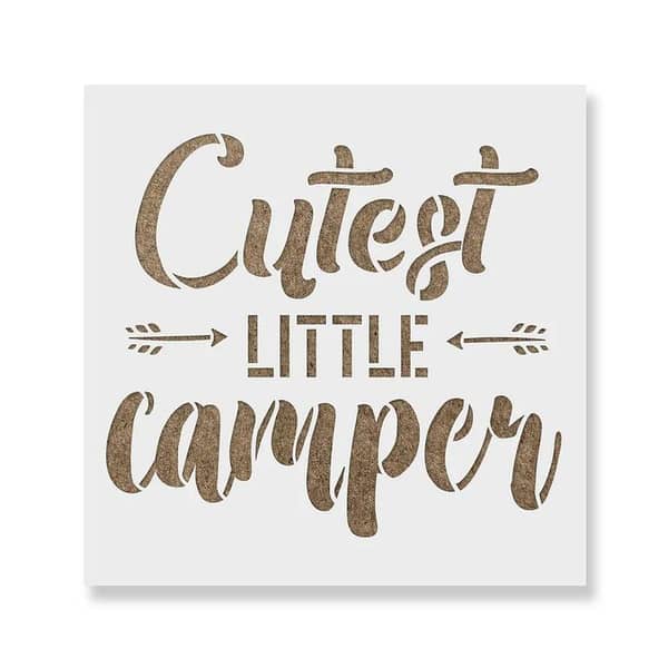 Cutest Camper Stencil by Aizal collection — WallStencil, Custom Size Available, 18 x 18