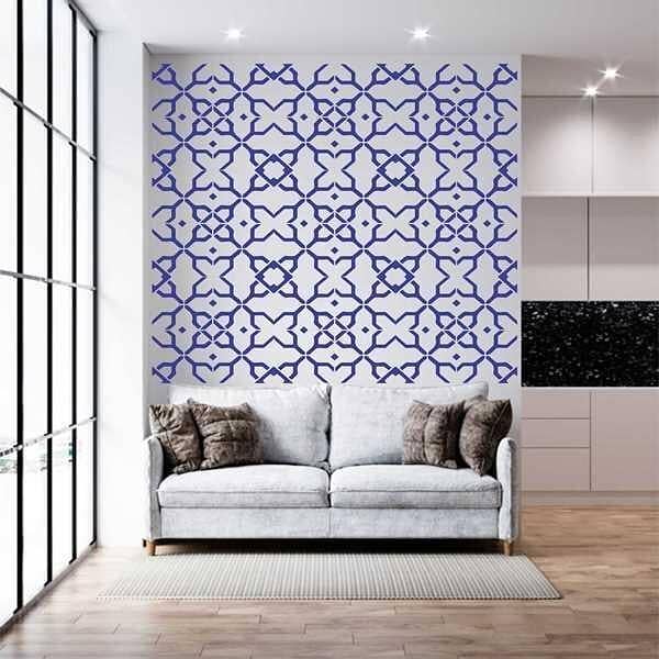 Brocatelle Pattern Reusable Stencil For Canvas And Wall Painting. ID#190