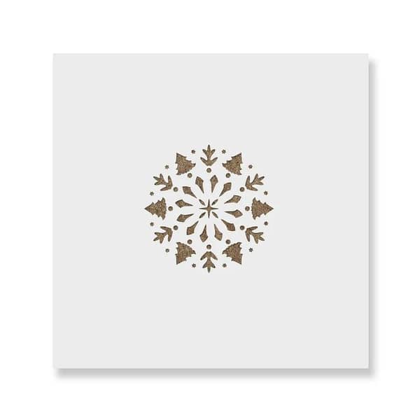 Pine Tree Christmas Ornament Stencil | Aizal collection - WallStencil, Custom Size 18 x 18