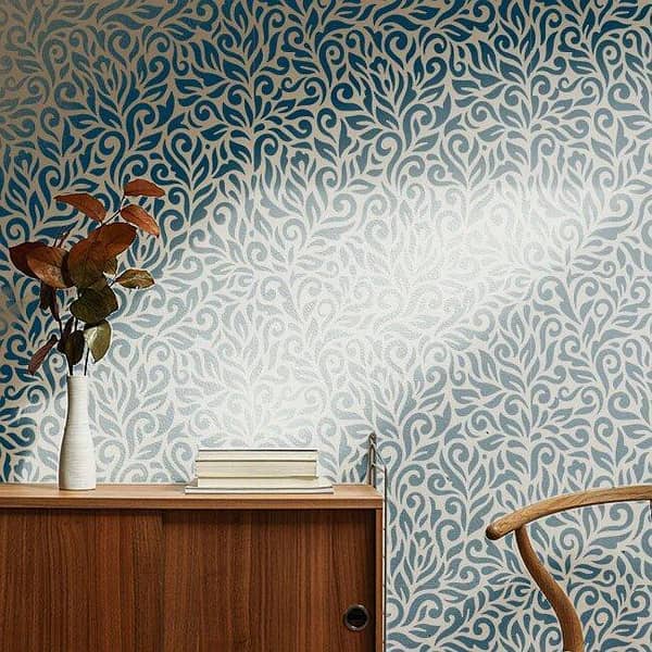 Messy Floral Reusable Stencil for Canvas and Wall Painting, ID#61