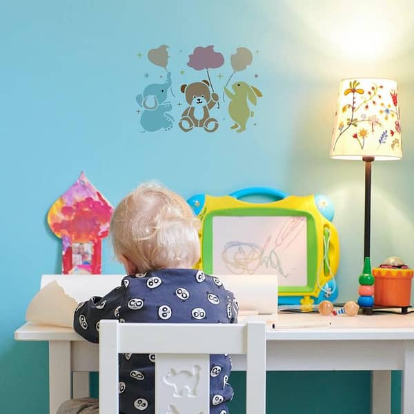 Elephant, Bear & Rabbit Balloon Stencil – 11.7 x 8.3 in Reusable Mylar Sheet by Aizal Collection (Custom Size Available)
