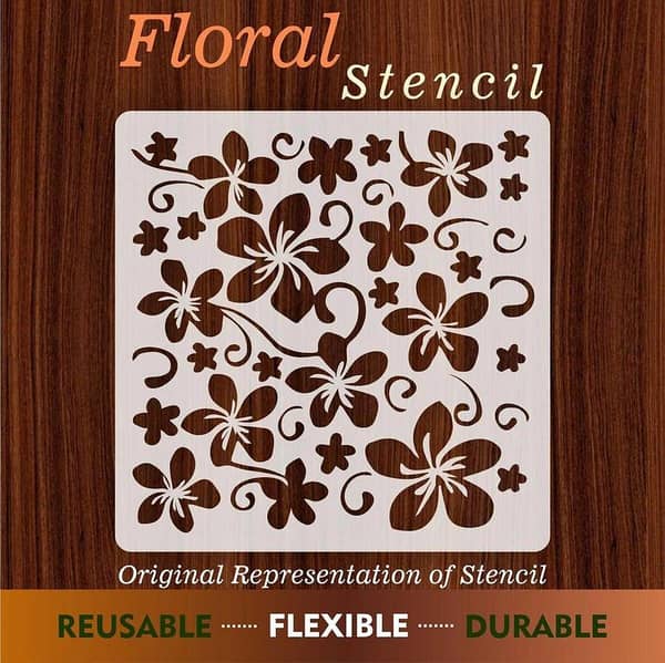 Flower Stencil for Wall Painting and DIY Decor, Airbrush, Cake Spray Mold – ID#15