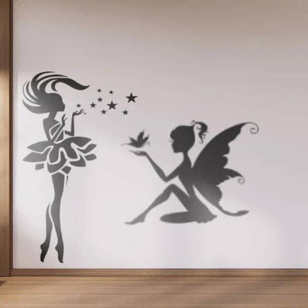 Grite Butterfly Wing Fairy Reusable Stencil for Canvas and Wall Painting (ID#144)