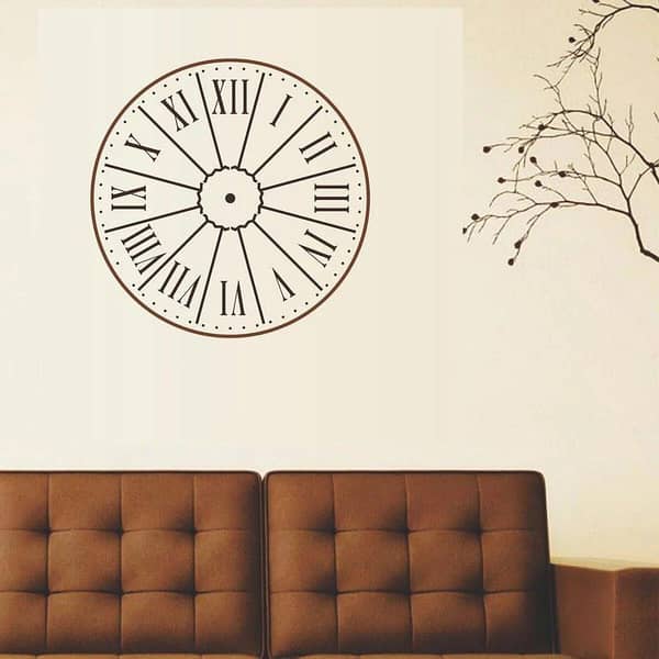Clock Reusable Stencil for Canvas and Wall Painting