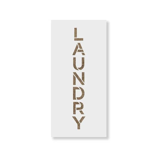 Vertical Sign Laundry Stencil | Aizal collection | Custom size available | 18 x 18