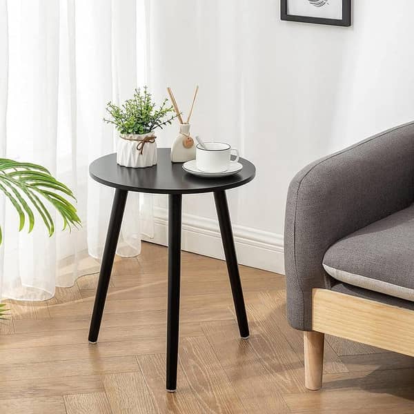 Toheed Wood Coffee Table Wooden Side Table(16 inches top and 20 inches height) Round Side Table