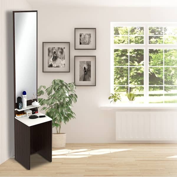 Dressing Table Full Length Mirror with Utility Shelf Dressing Mirror