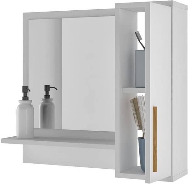Toheed Wood Bathroom Cabinet with Mirror