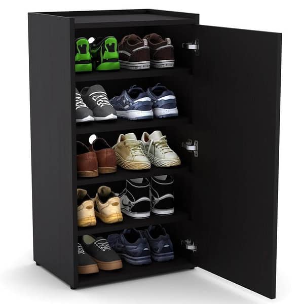 Toheed Wood Shoe Rack Cabinet: Vertical Modern Organizer for 12 Pairs