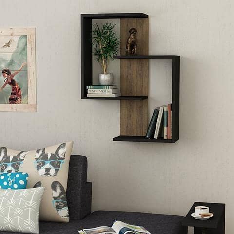 Toheed wood wall shelf display shelf