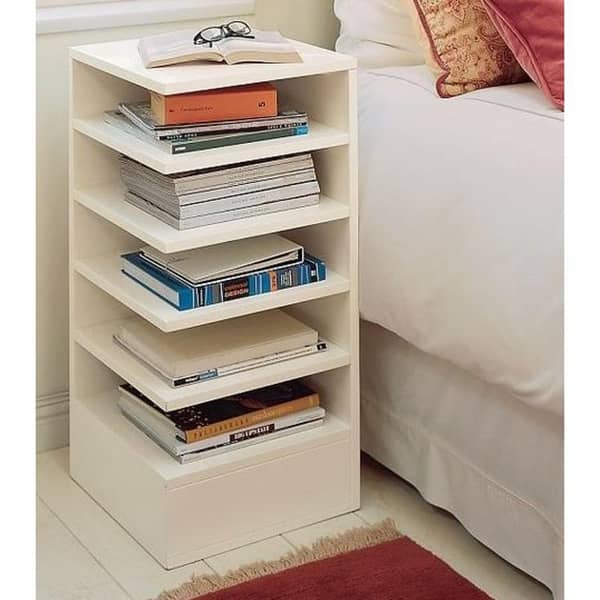 Bedroom-side table-TWST18-0ff white