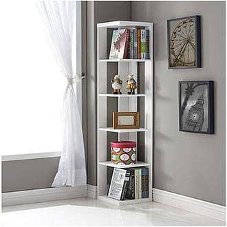 Corner book rack / display rack-TWBK39-white