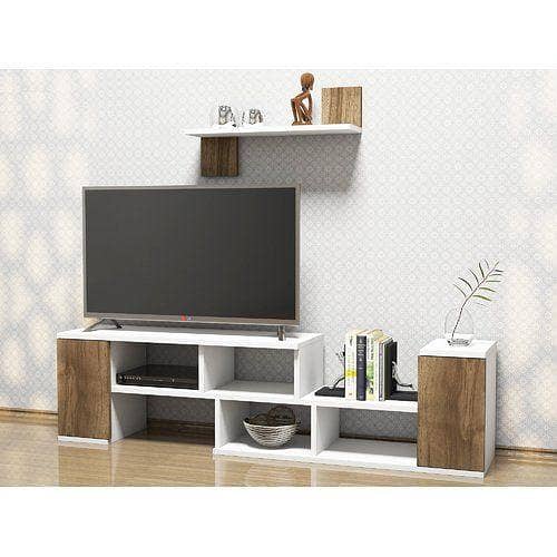 Toheed wood media wall entertainment unit