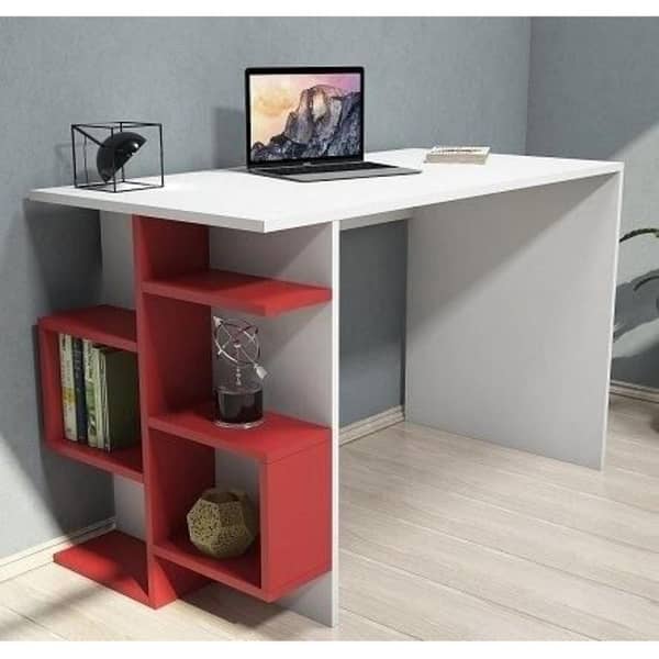 Study table / laptop table Home office desk-TWST42-white and red