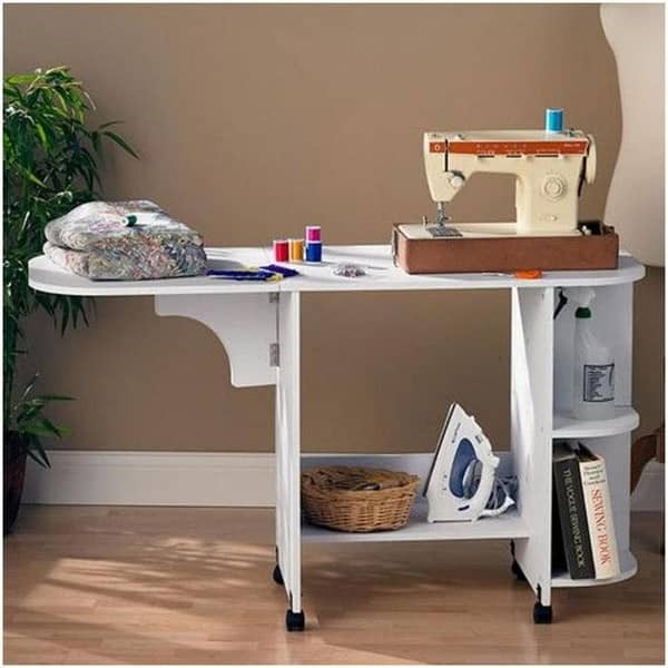 Creative sewing machine table with storage-TWST94