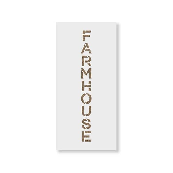 Vertical Sign Farmhouse Stencil | Aizal collection | Stencil for wall | Custom size available | 18 x 18