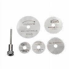 6 Pcs Hss Metal Circular Saw Disc Wheel Blades Cut Off Dremel Drill Rotary Tools