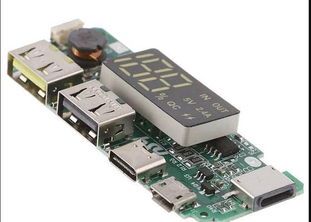 Fast Charging Dual USB Power Bank Module: 5V 2.4A, Micro USB / Type-C, 18650