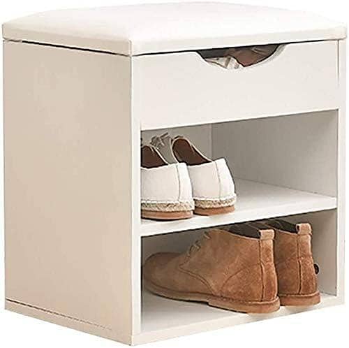 Toheed Wood Shoe Rack Organizer and Seat Stool