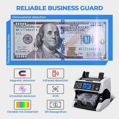 cash counting machine with fake note detection, fast reliable speedy