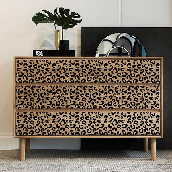 Leopard Skin Stencil Template 11.8 x 11.8 in – Reusable Cheetah Pattern Stencil Sheet by Aizal Collection (Custom Sizes Available)