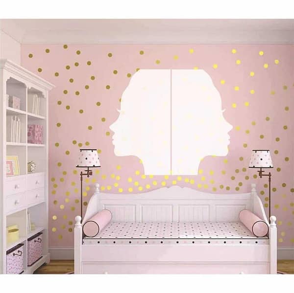 Girl Face Reusable Stencil for Canvas and Wall Painting. ID#444