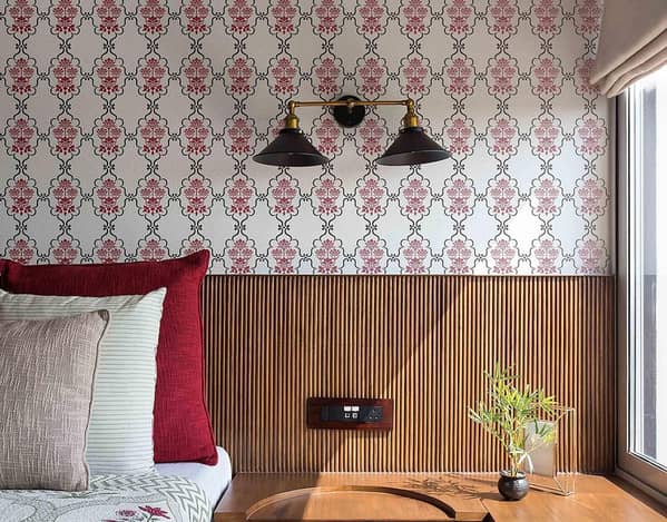 Jali Lotus Lace Wall Stencil by WallDesign – 21x15 Inch Reusable Stencil Sheet for Interior Wall Painting (Aizal Collection)