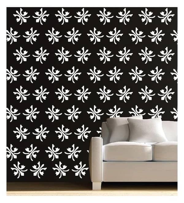 Decor Damask Wall Stencil – 16x24 inch Reusable Template by Aizal Collection